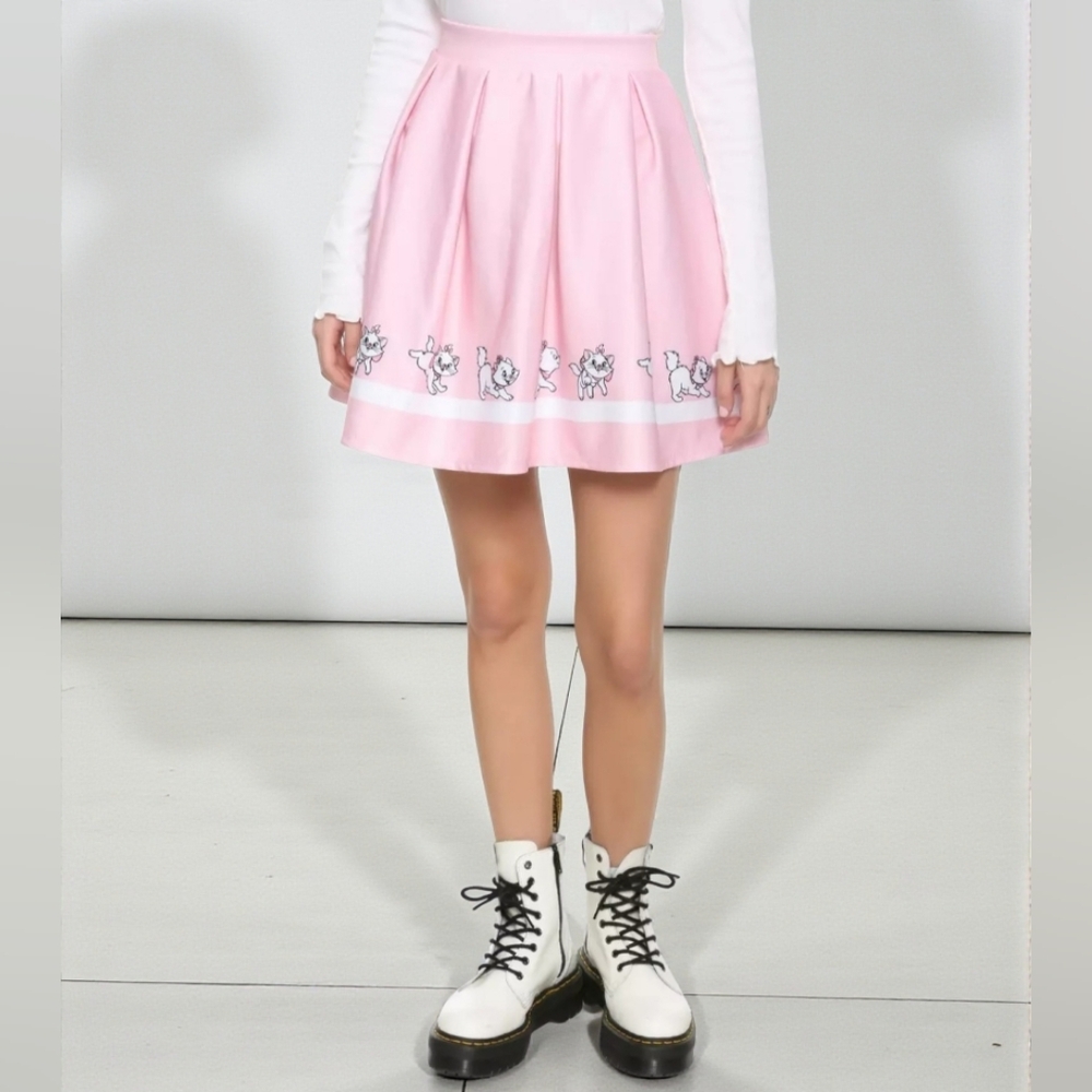 Disney The Aristocats Marie Pleated Ladies Skirt Size L